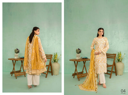 CELINE By Elaya Unveils 3 Peices Embroidered Printed Lawn 12 Pcs Set