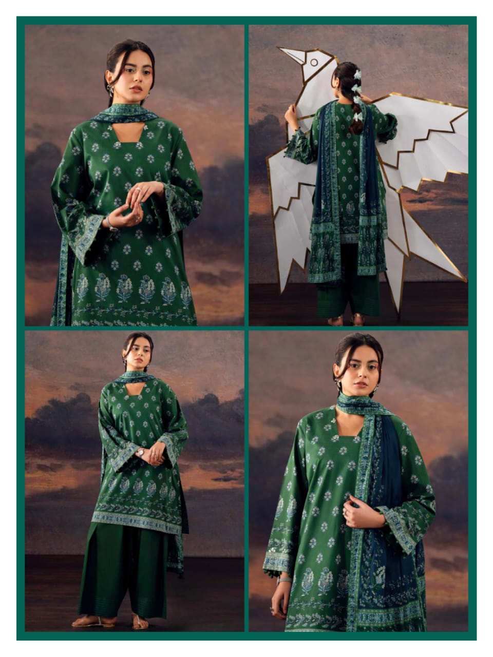 Nishat 3-Pieces Digital Printed Lawn 20 PCS Set
