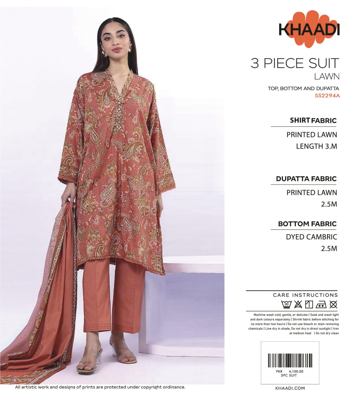 Khaadi Collections 3 peices Lawn Digital Printed, 10 Pcs Set