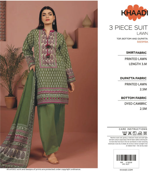 Khaadi Collections 3 peices Lawn Digital Printed, 10 Pcs Set