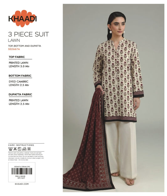 Khaadi Vol 08 3 Peices Digital Printed Lawn 10 Pcs Set