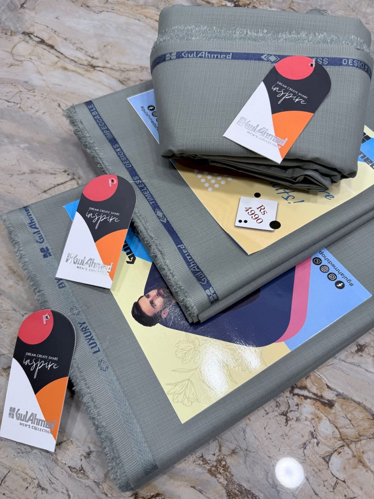 Slub Luxury Washing Wear Summer Collection For Men By Gul Ahmed 10 Pcs Set