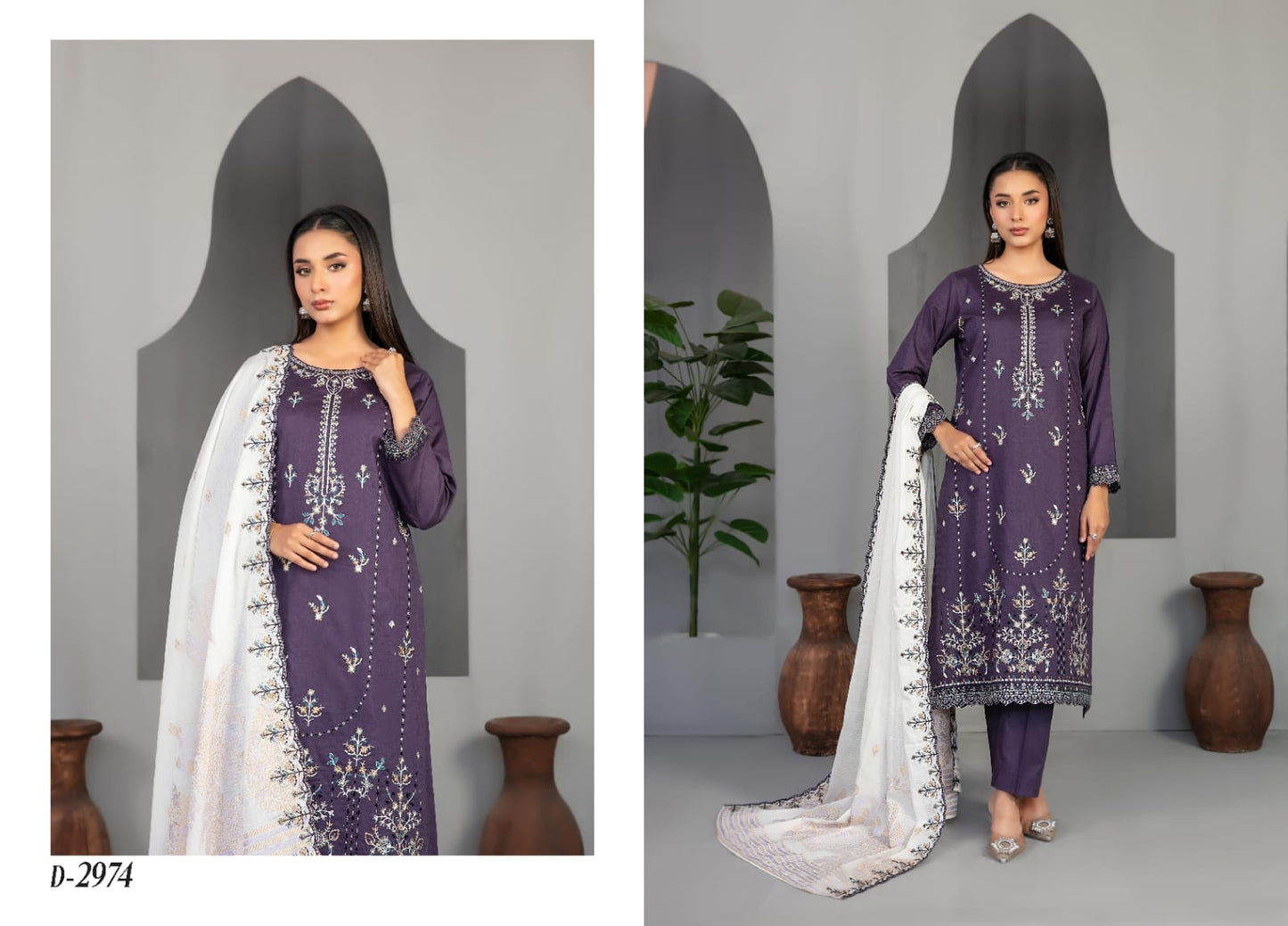 New Efza y SHahid Tawakkal 3 Peices Embroidered Lawn 08 Pcs Set