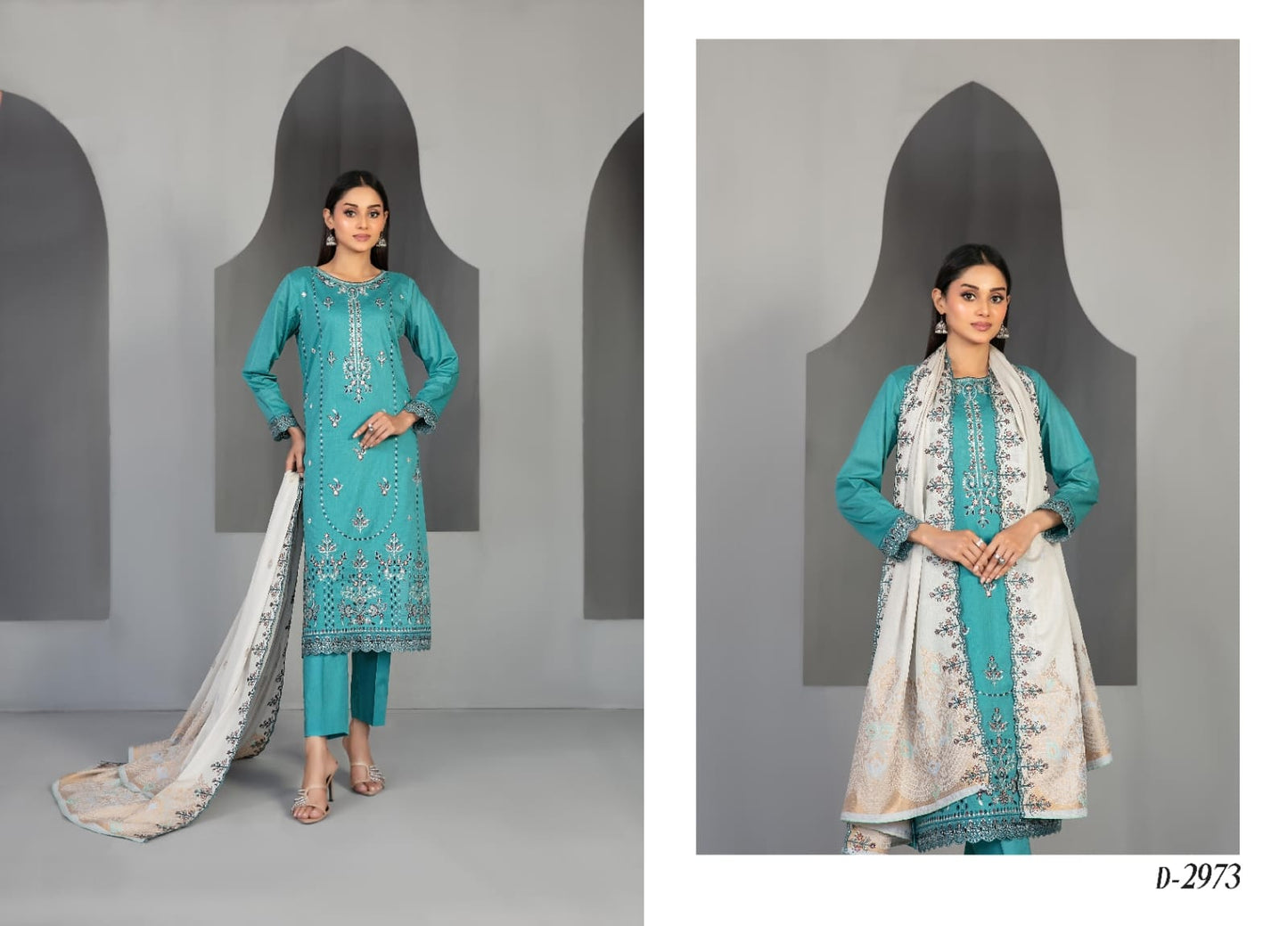 New Efza y SHahid Tawakkal 3 Peices Embroidered Lawn 08 Pcs Set