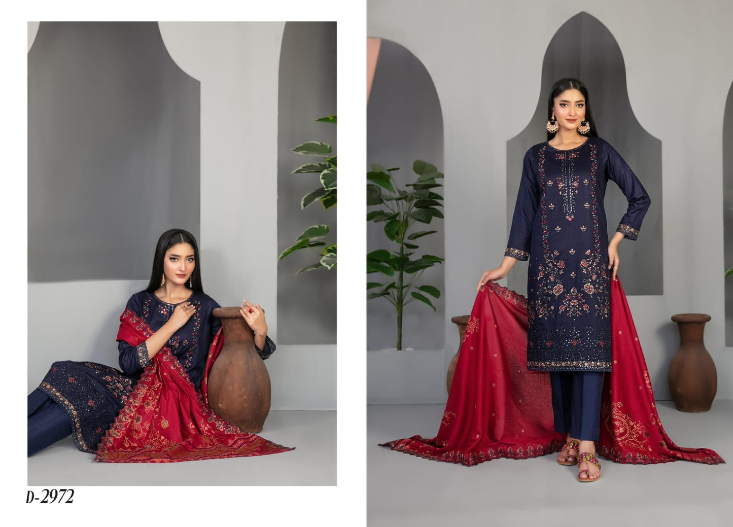 New Efza y SHahid Tawakkal 3 Peices Embroidered Lawn 08 Pcs Set