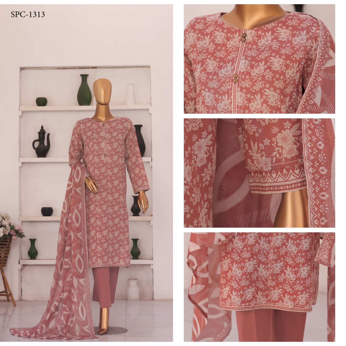 Summer Shades By HZ 3 Peices Printed Lawn 20 Pcs Set
