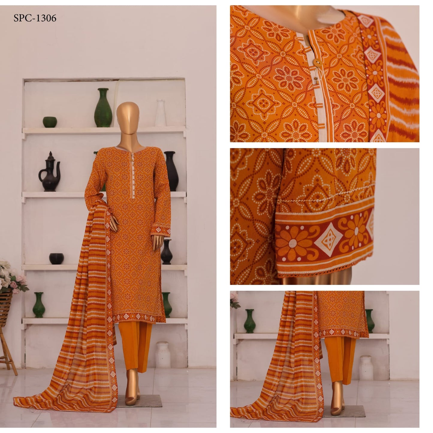 Summer Shades By HZ 3 Peices Printed Lawn 20 Pcs Set