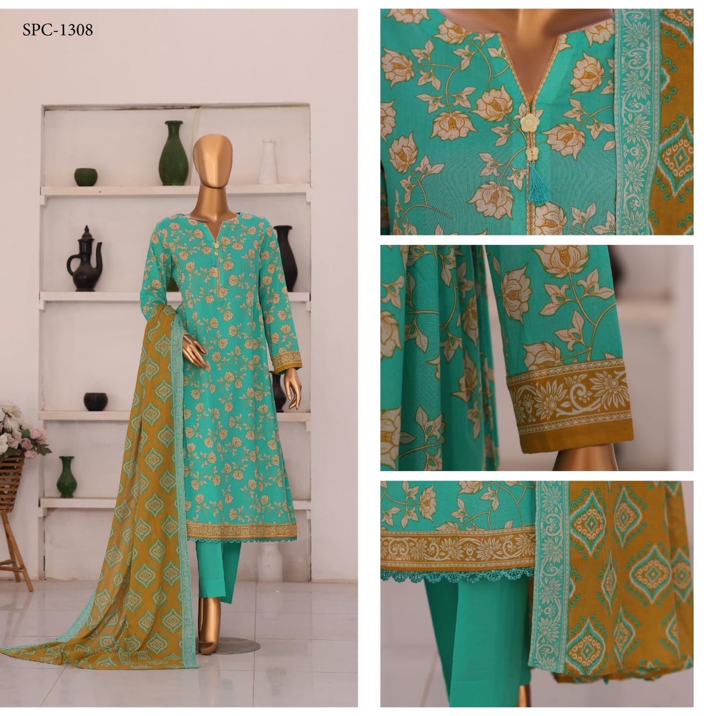 Summer Shades By HZ 3 Peices Printed Lawn 20 Pcs Set