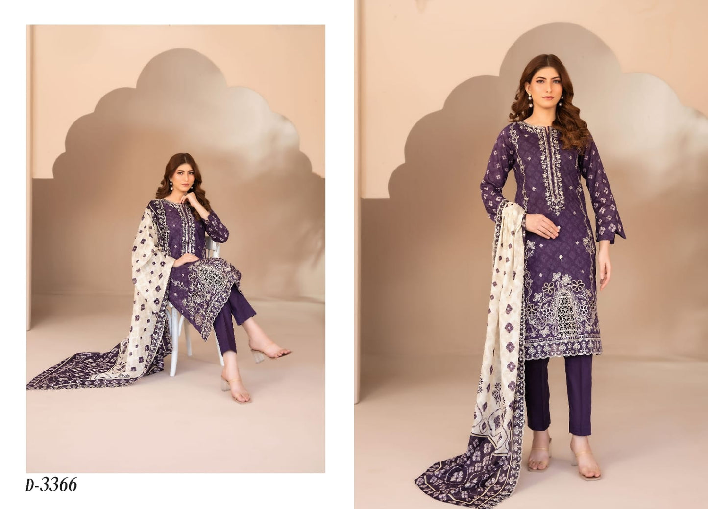 OHANA By Shahid Tawakkal  3 Peices Digital Printed With Embroidered Lawn 08 Pcs Set
