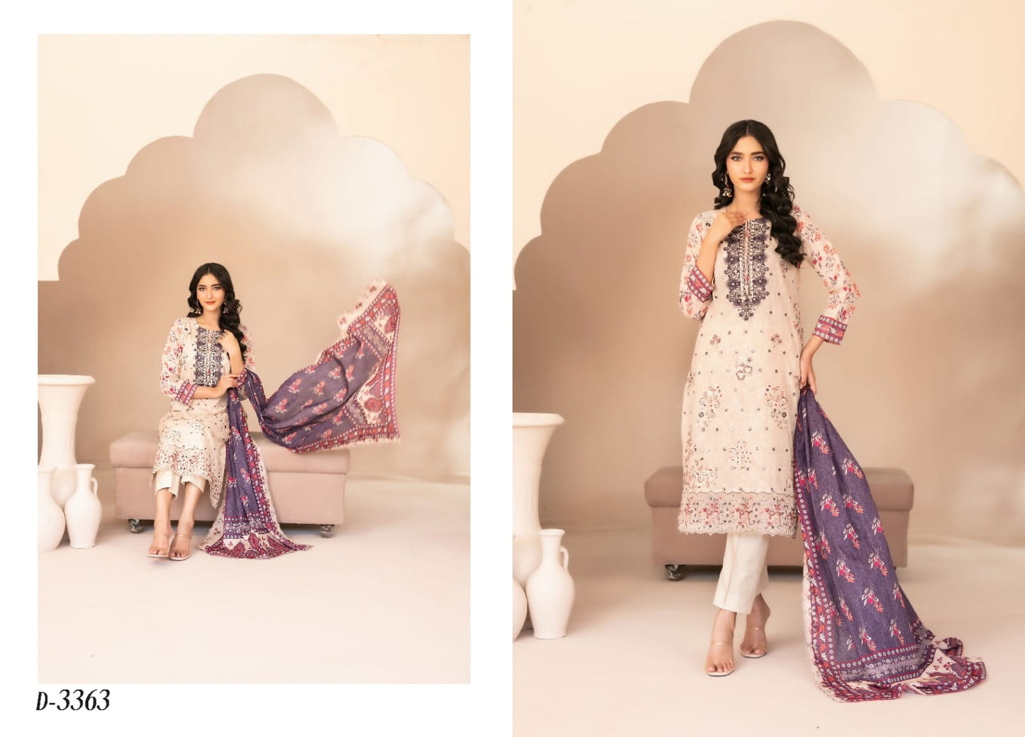 OHANA By Shahid Tawakkal  3 Peices Digital Printed With Embroidered Lawn 08 Pcs Set