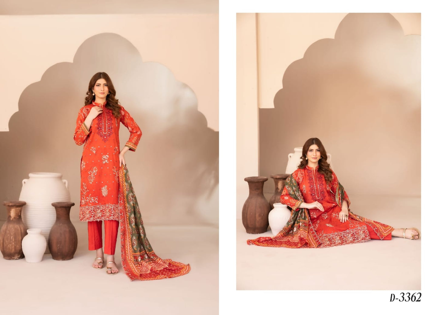 OHANA By Shahid Tawakkal  3 Peices Digital Printed With Embroidered Lawn 08 Pcs Set